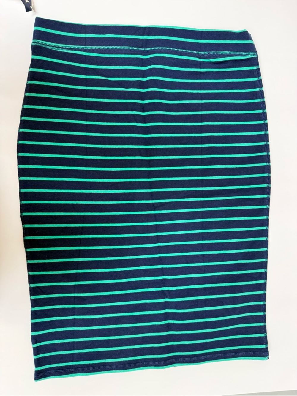 Old Navy Navy and Teal Striped Pencil Skirt